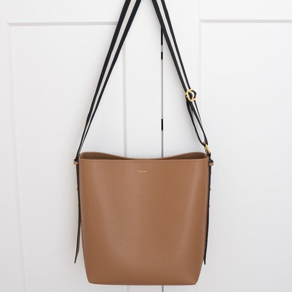 Jolina Leather Bucket Tote - Tobacco - Picture 7 of 10